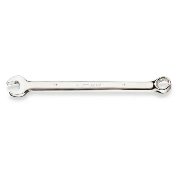 Beta Tools (Article# 42LMP 18) 18mm 12 Point 15 deg Offset Combination Wrench, Long Series, Bright Chrome-Plated – BT 420518