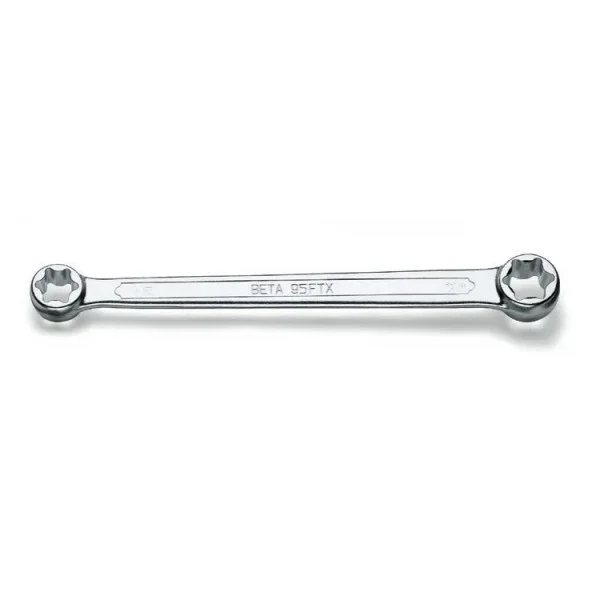 Beta Tools (Article# 95FTX 6X8) 6 x 8 Double-Ended Straight Wrench for Torx Head Screw, Chrome-Plated – BT 950306