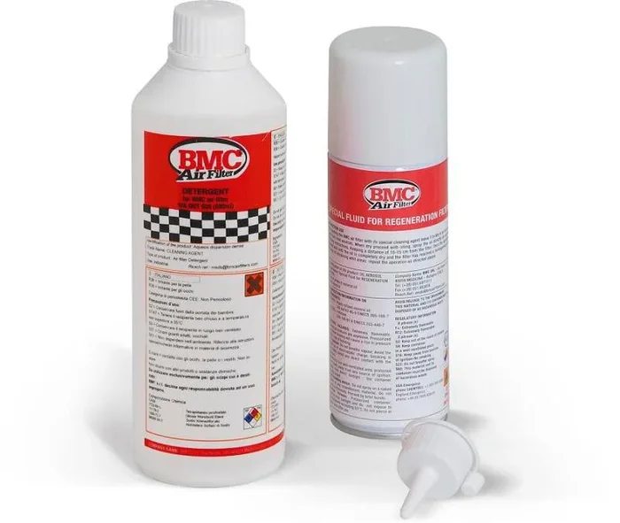 BMC Complete Filter Washing Kit – 500ml Detergent & 200ml Oil Spray (Aerosol)