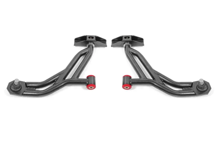 BMR 10-14 Ford Mustang / Shelby GT500 Non-Adj. Lower A-Arms (Poly/Delrin) – Black Hammertone