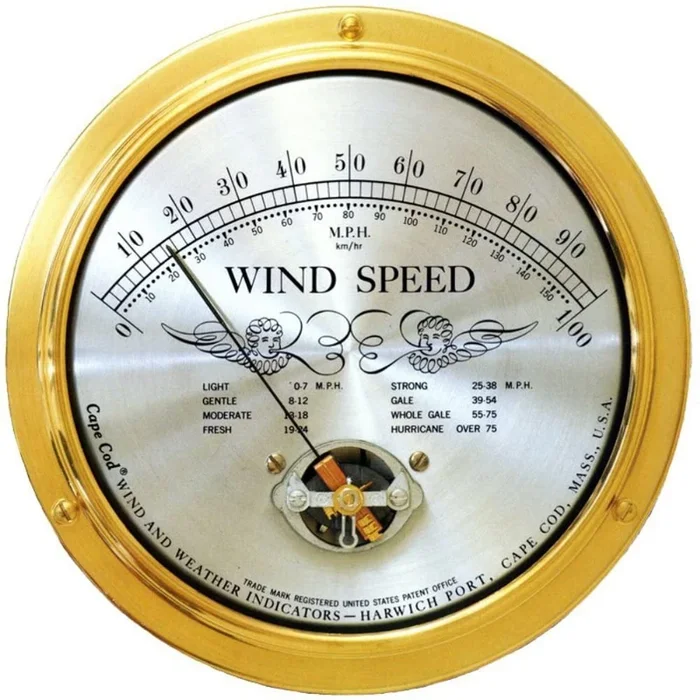 Cape Cod Wind Speed Indicator CCWS in Brass