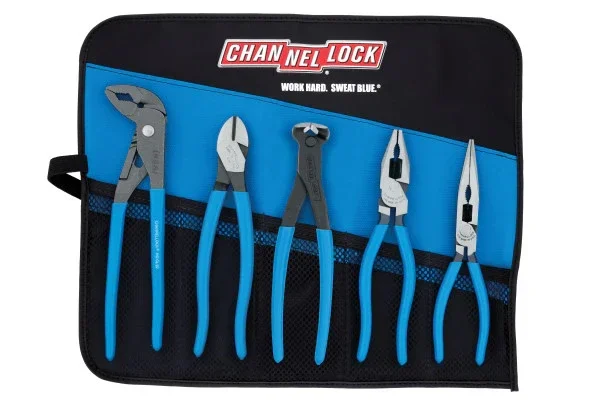 Channellock Set of 5 E Series Pliers with Tool Roll – CL TOOL ROLL-5E Plier Set