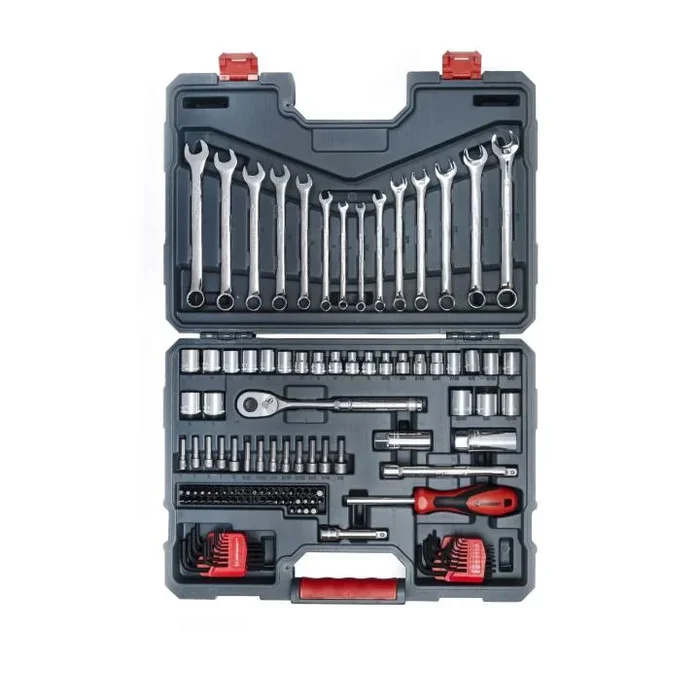 CRESCENT 128 Pc. 3/8 ” Drive 12 Point Standard SAE/Metric Mechanics Tool Set -CTK128C