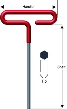 Eklind Cushion Grip Hexagon T-Key 1/4 in – EK 51616 Hexagon T-Key