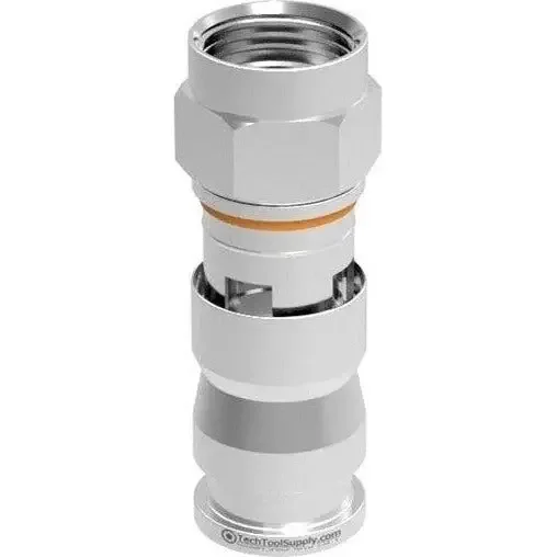 F-Type Compression Connector for RG6 Quad Shield Coax