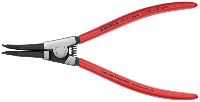 Knipex 46 31 A32 KN | Circlip Pliers, External, 90 degree Angled, Forged Tip, 1 37/64 “-3 15/16 ” Shaft Dia.
