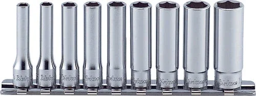 Ko-ken Tools 1/4 Sq. Dr. Socket set 3/16-1/2 6 point 9 pieces