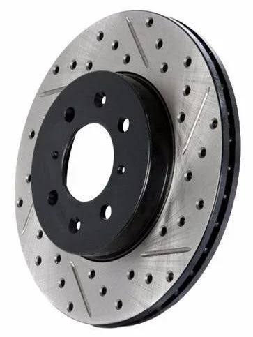 Stoptech Slotted & Drilled Front Right Rotor 02-17 Honda Element CRV Civic Accord Acura ILX (282mm Disc)