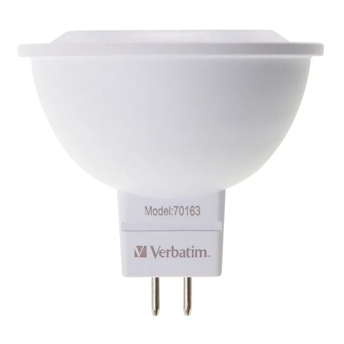 VERBATIM 70163 DIMMABLE LED MR16 BULB, 12V, GU5.3, 420-LUMEN, 35°, 6W, 4000K